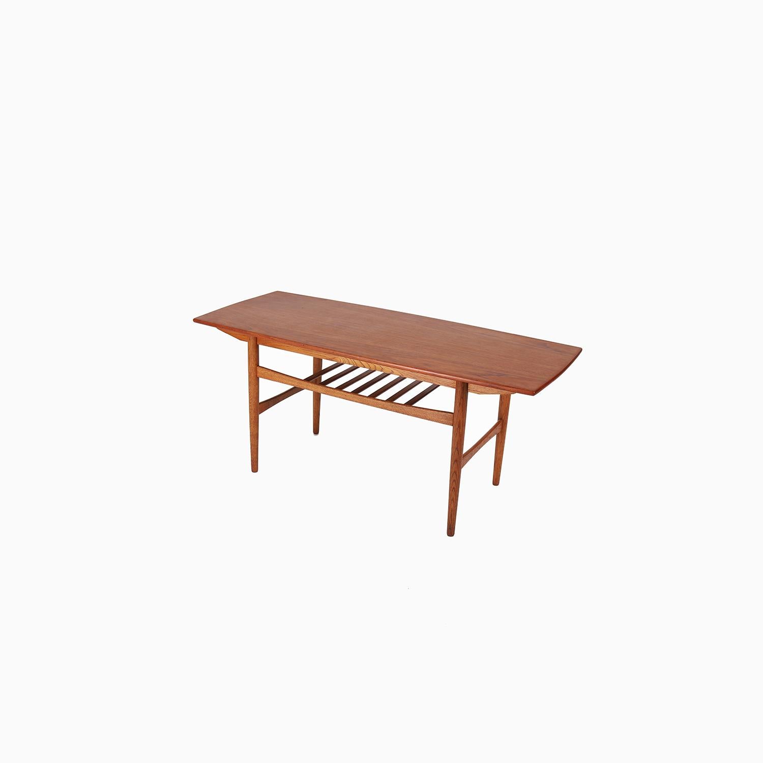 Scandinavian Modern Danish Modern Teak and Oak Coffee Table