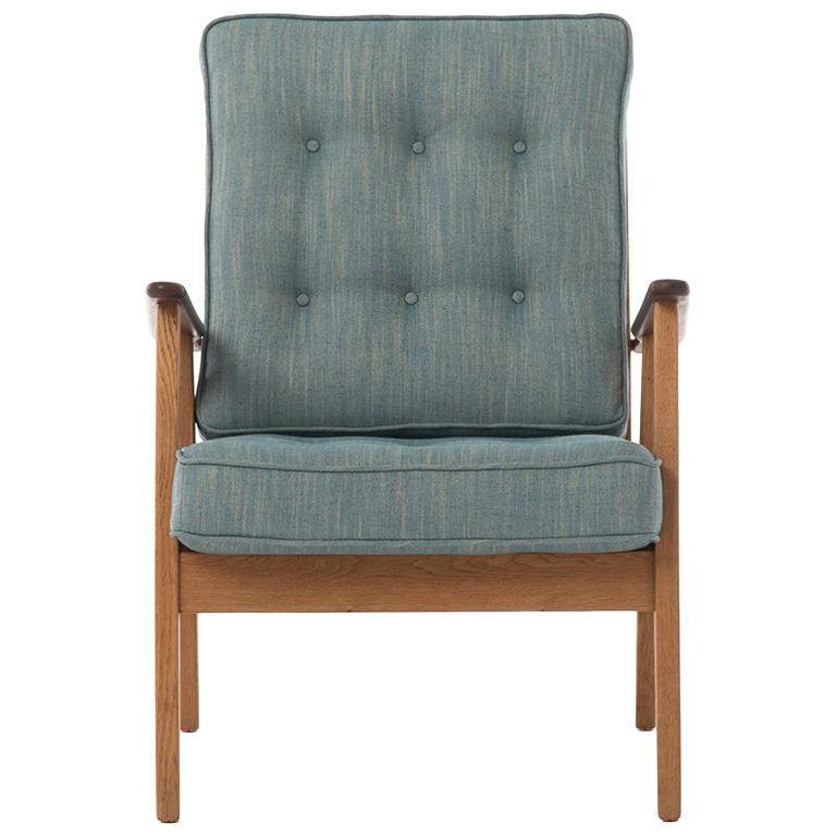 Danish Modern Teak and Oak Lounge Chair