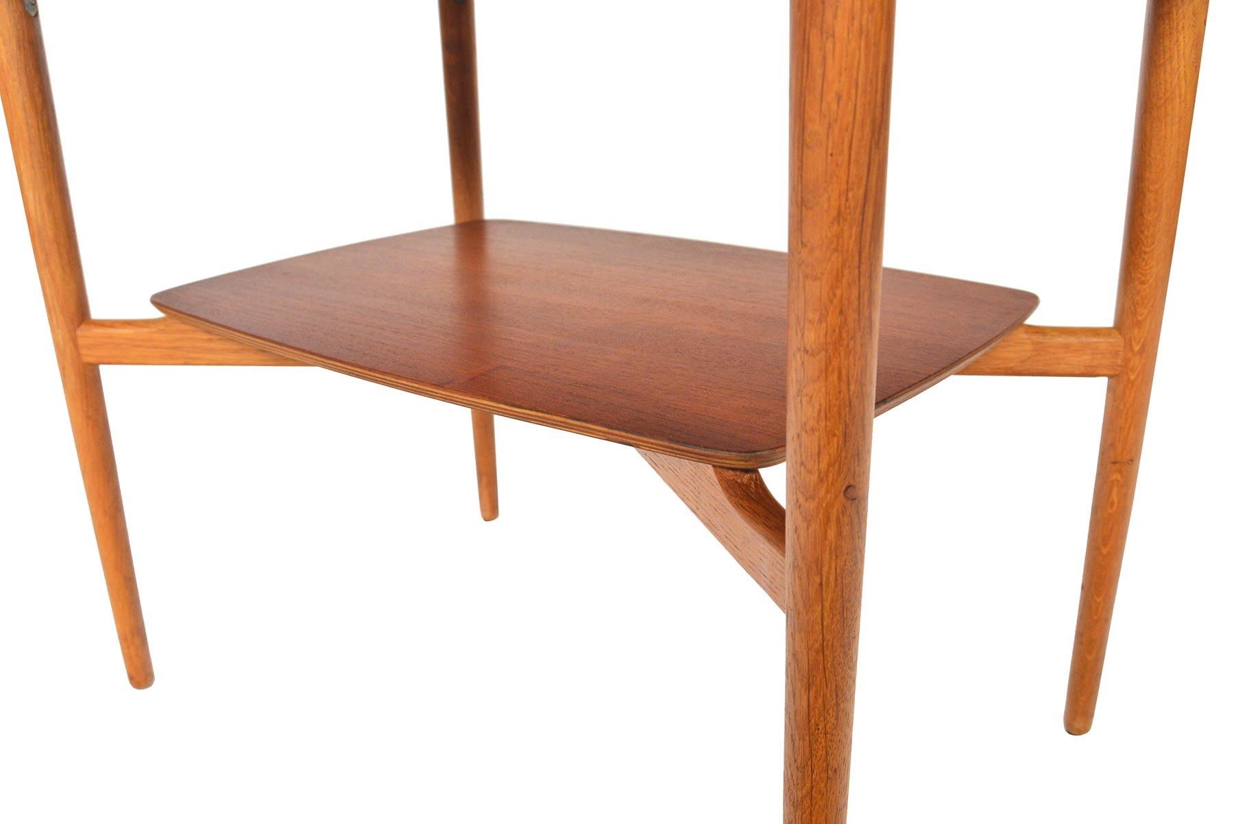 Danish Modern Teak and Oak Side Table by Torben Strandgaard 5