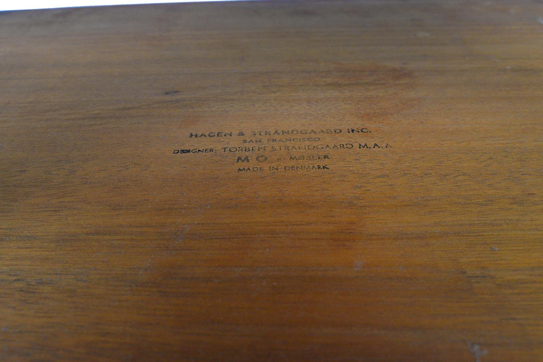 Danish Modern Teak and Oak Side Table by Torben Strandgaard 6