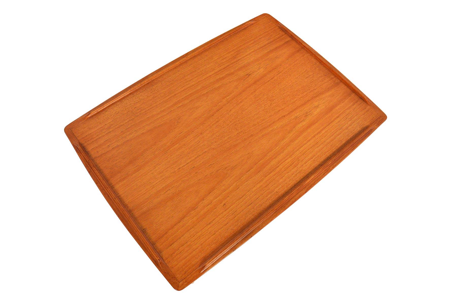 20th Century Danish Modern Teak and Oak Side Table by Torben Strandgaard