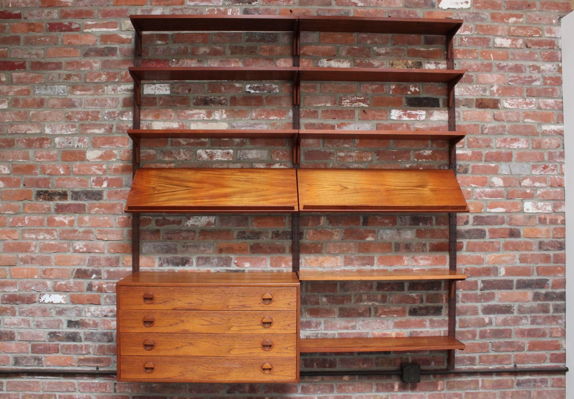 Danish Modern Teak and Rosewood Wall Unit Wall by Rud Thygesen & Johnny Sørensen In Good Condition For Sale In Brooklyn, NY