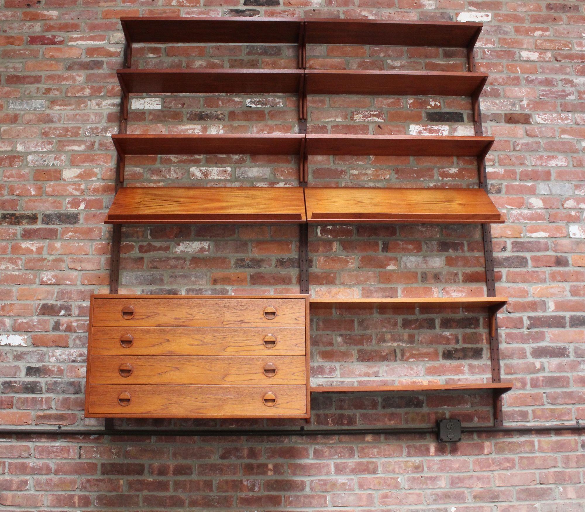 Mid-20th Century Danish Modern Teak and Rosewood Wall Unit Wall by Rud Thygesen & Johnny Sørensen For Sale