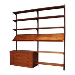 Danish Modern Teak and Rosewood Wall Unit Wall by Rud Thygesen & Johnny Sørensen