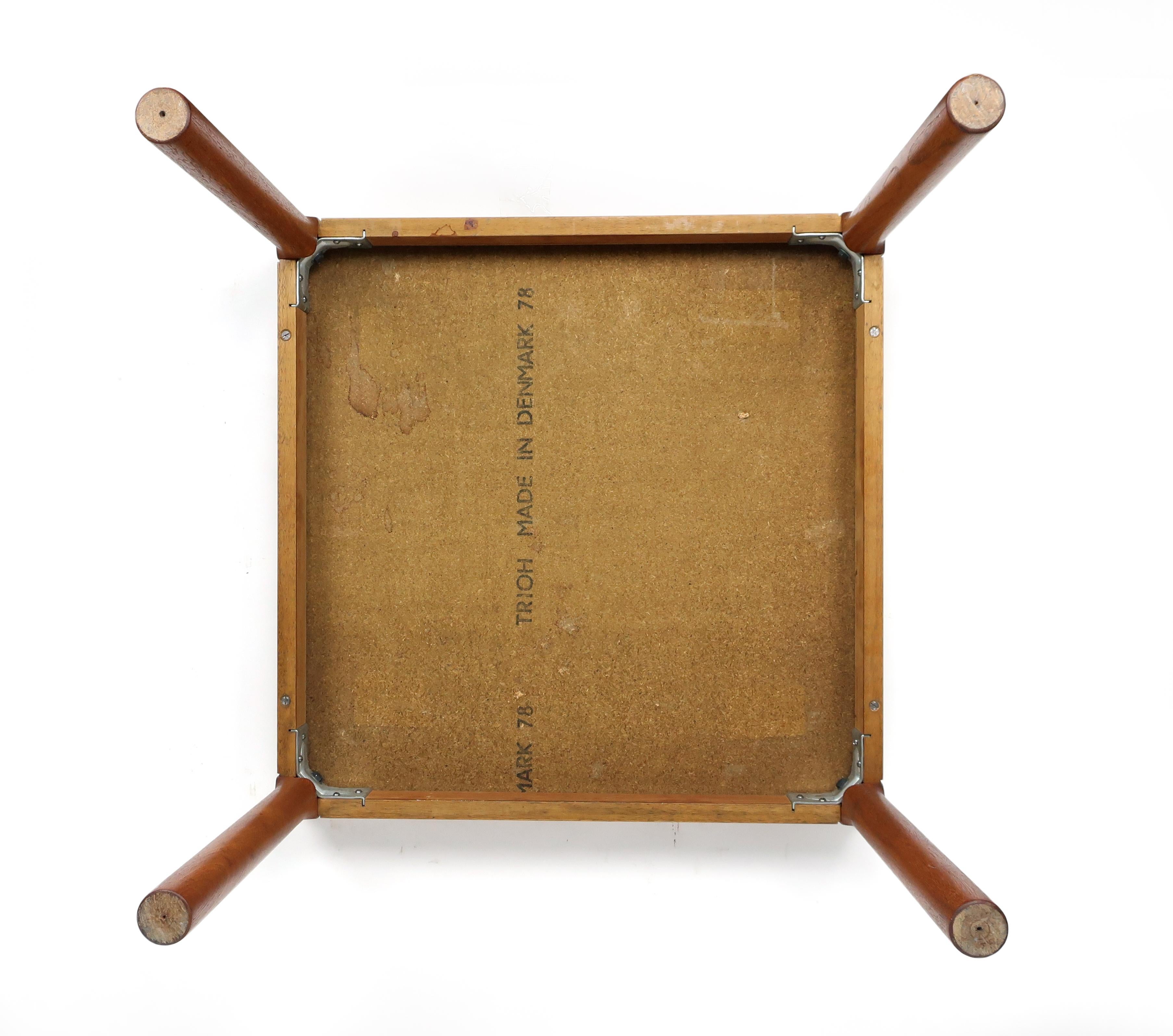 Danish Modern Teak and Tile Side Table by Trioh 2