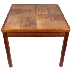 Danish Modern Teak and Tile Side Table by Trioh