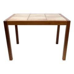 Danish Modern Teak and Tile Side Table