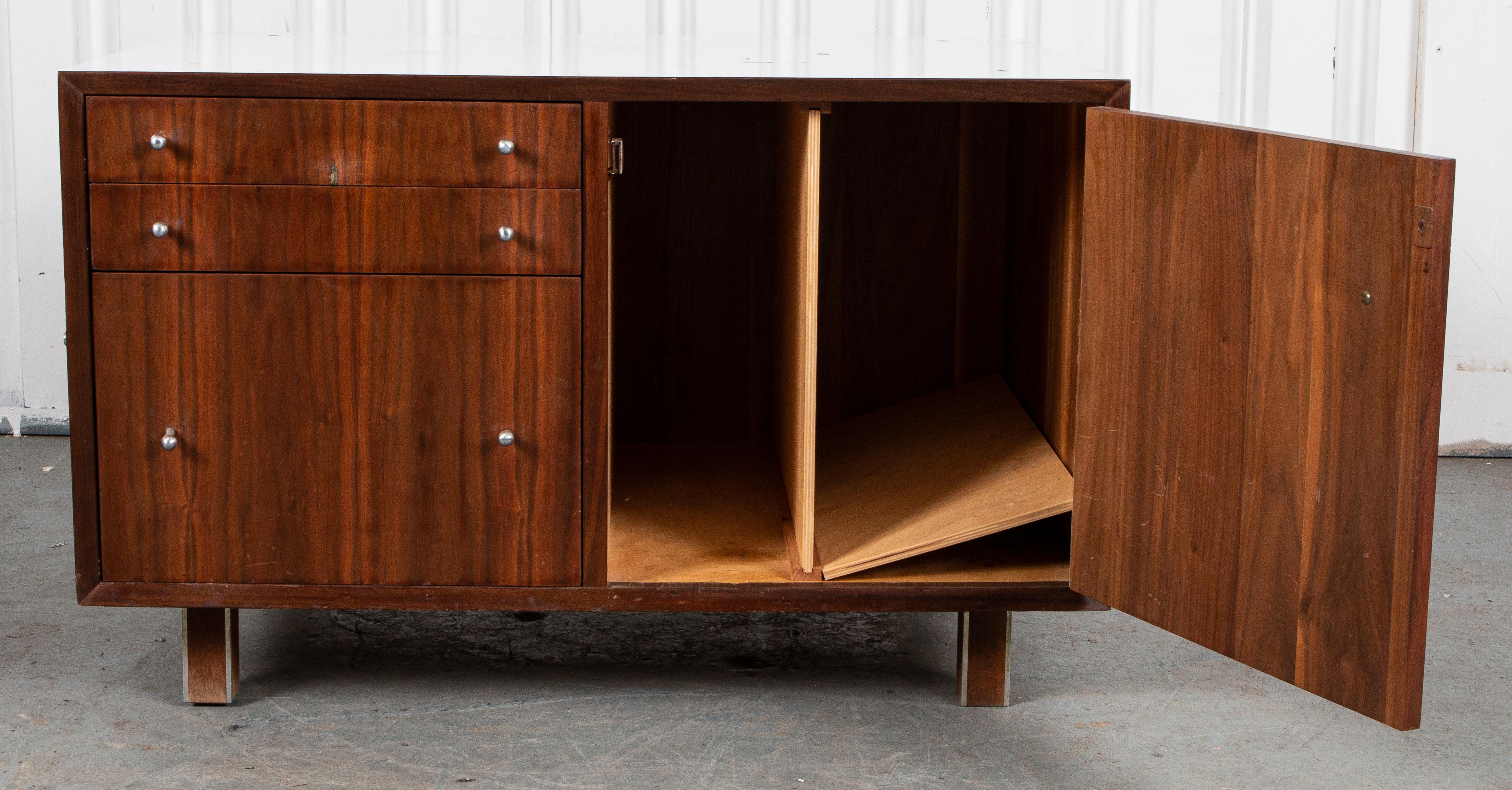 Danish Modern Teak and White Laminate Credenza In Good Condition For Sale In New York, NY