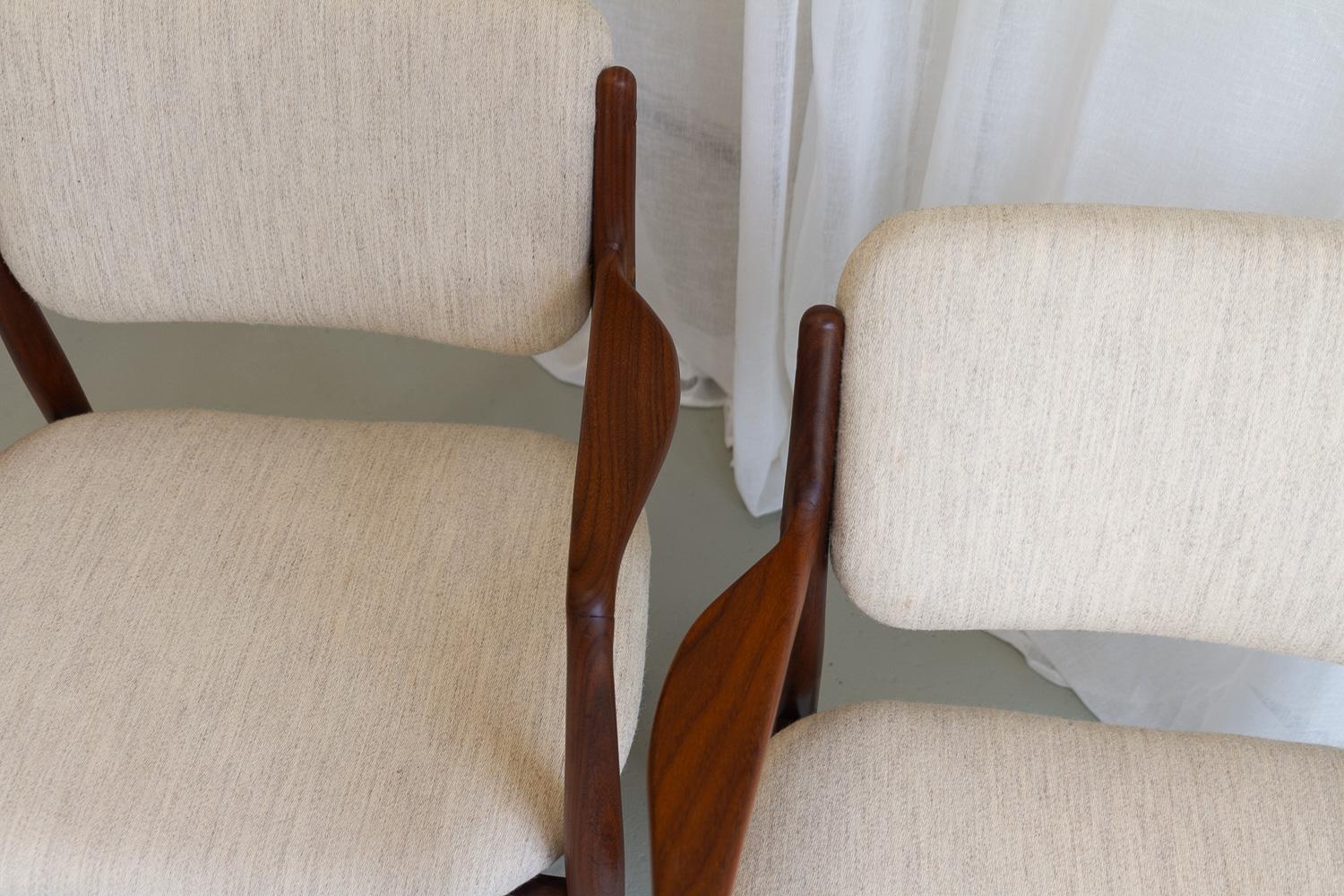 Poltrone moderne danesi in teak, anni '50. Set di 2. In condizioni buone in vendita a Asaa, DK