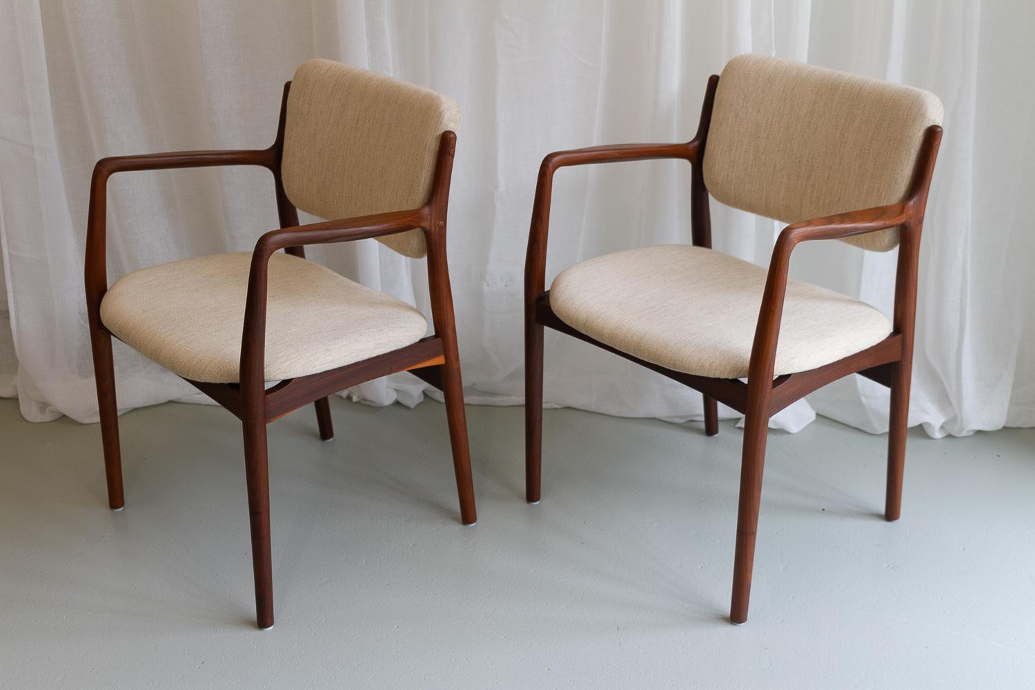 Teak Poltrone moderne danesi in teak, anni '50. Set di 2. in vendita