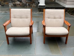 Poltrone moderne danesi in teak di Gustav Thams - una coppia