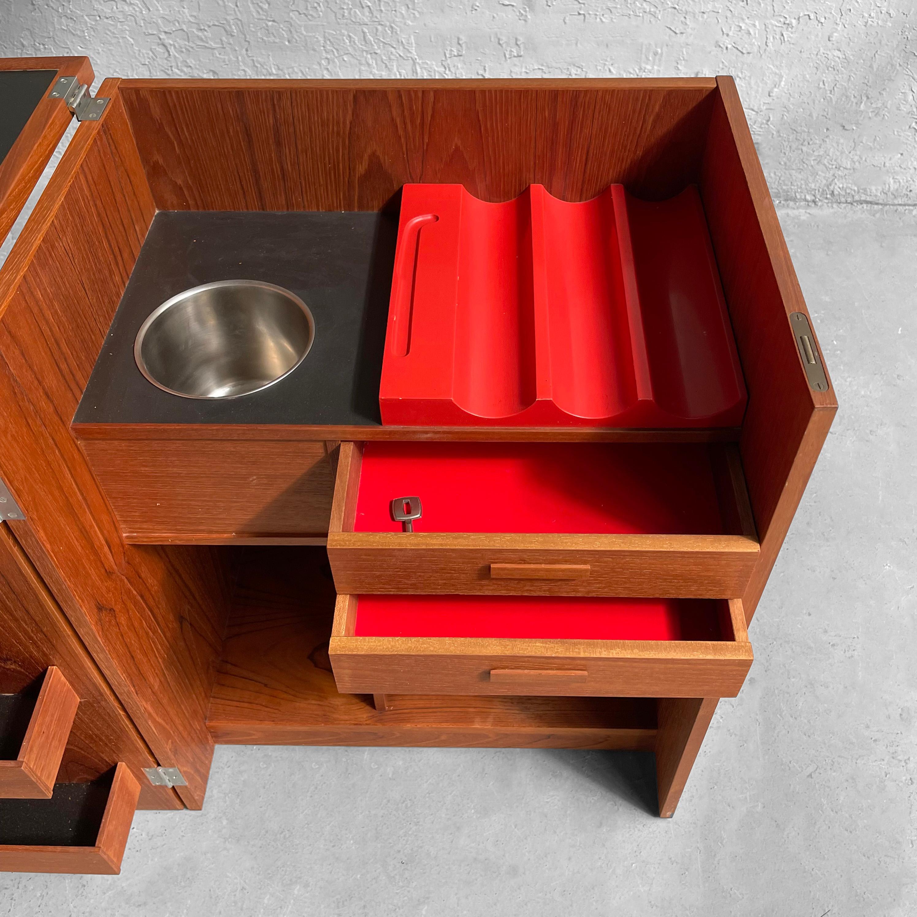 Danish Modern Teak Bar Cabinet by Eric Buch for Dyrlund 5