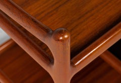 Carrito de bar moderno danés de teca / Carro de teca de Johannes Andersen para Silkeborg