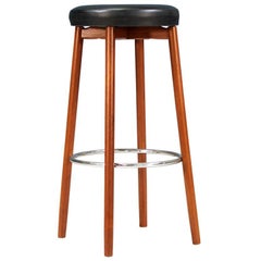 Danish Modern Teak Bar Stool by Hugo Frandsen