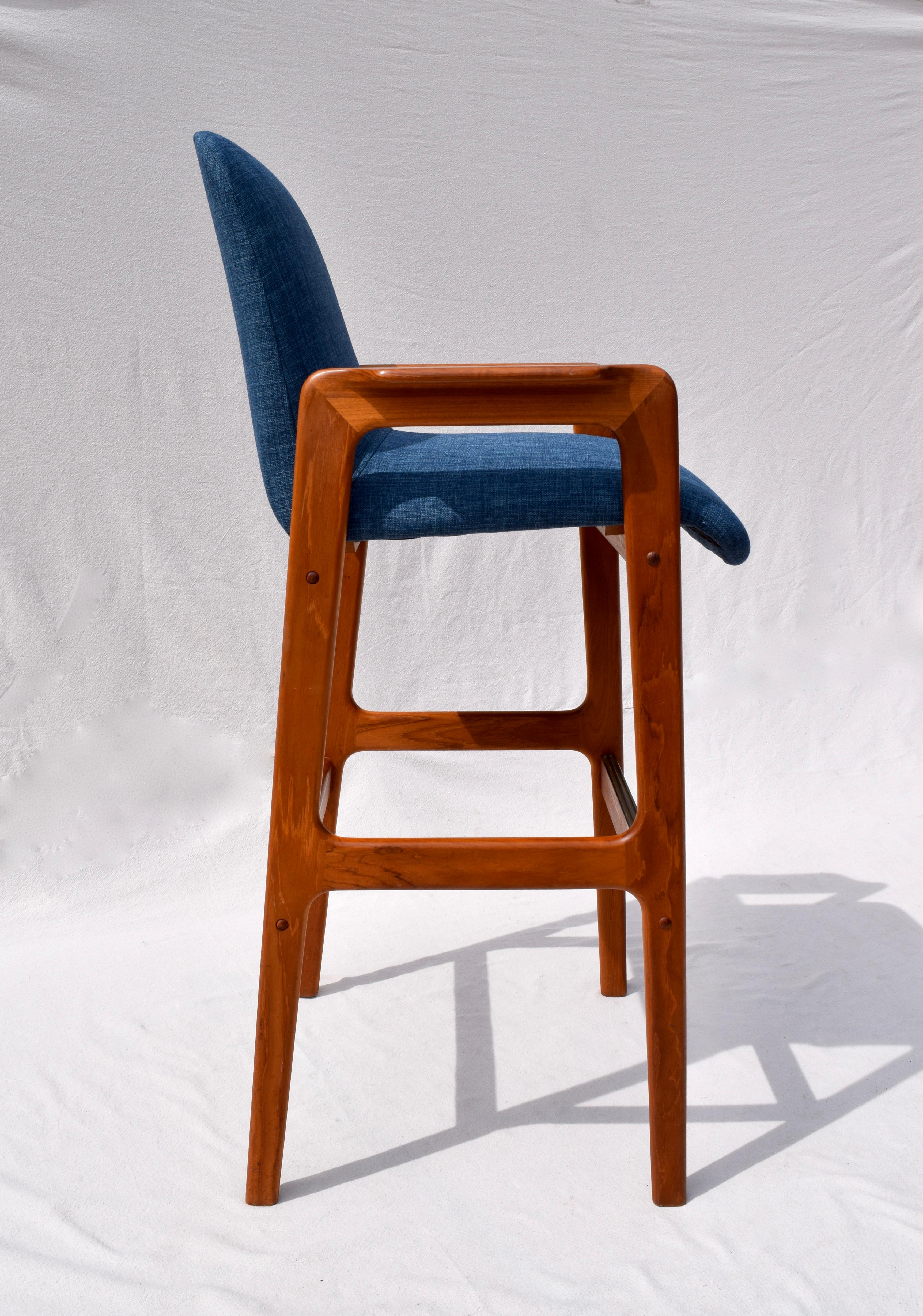 Danish Modern Teak Bar Stool Chairs 1