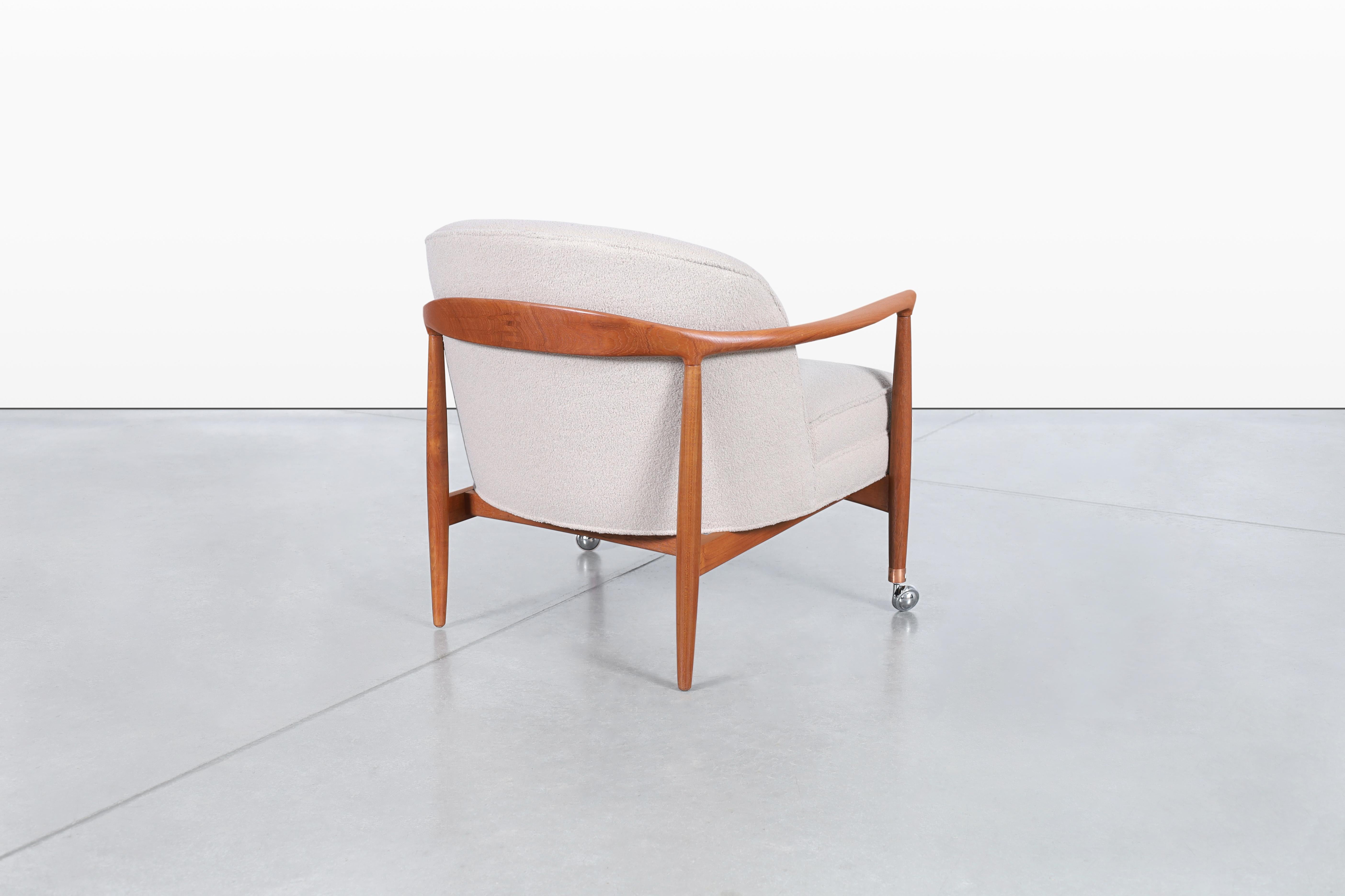 Fauteuils de salon modernes danois en teck de Finn Andersen pour Selig en vente 5