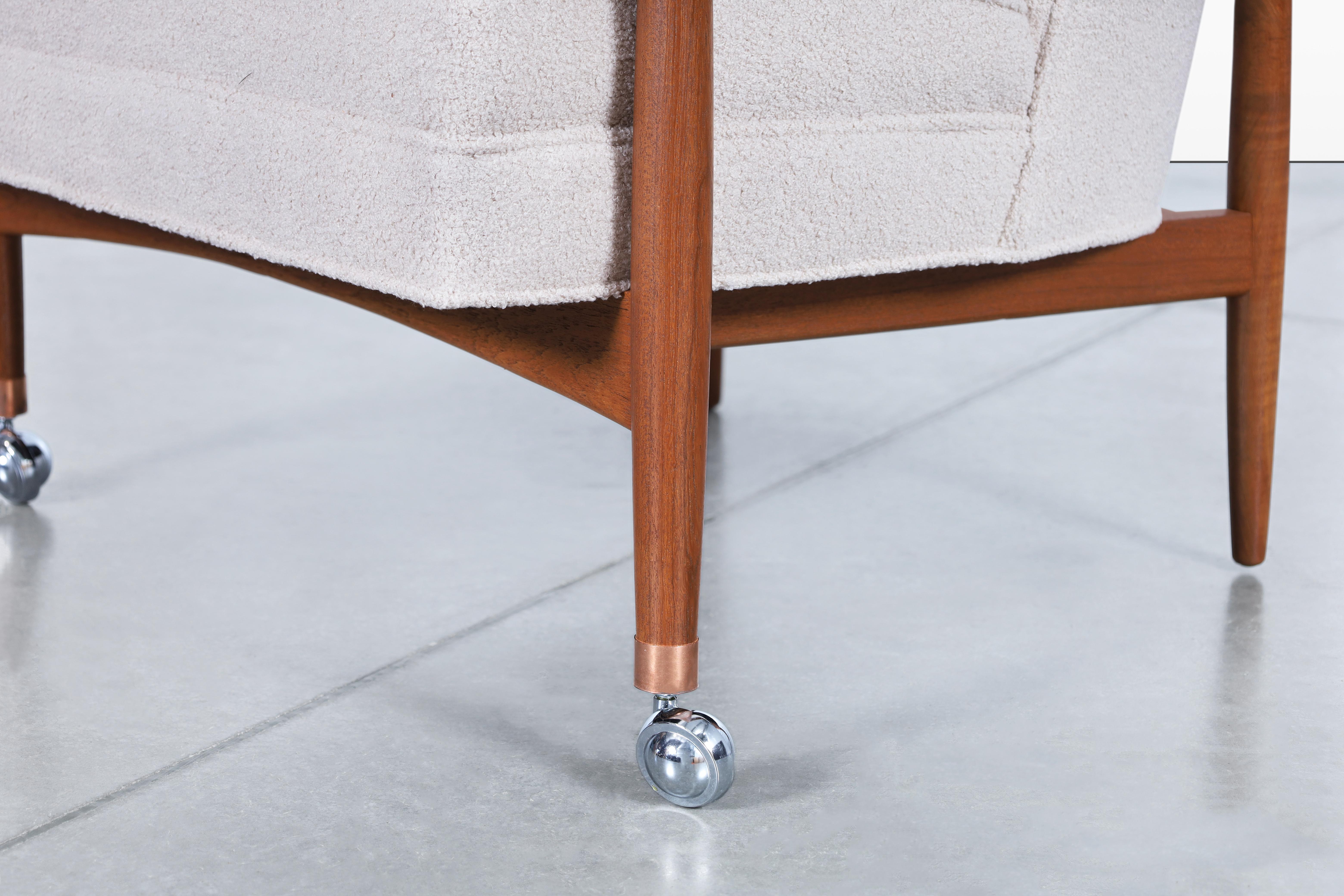 Fauteuils de salon modernes danois en teck de Finn Andersen pour Selig en vente 1