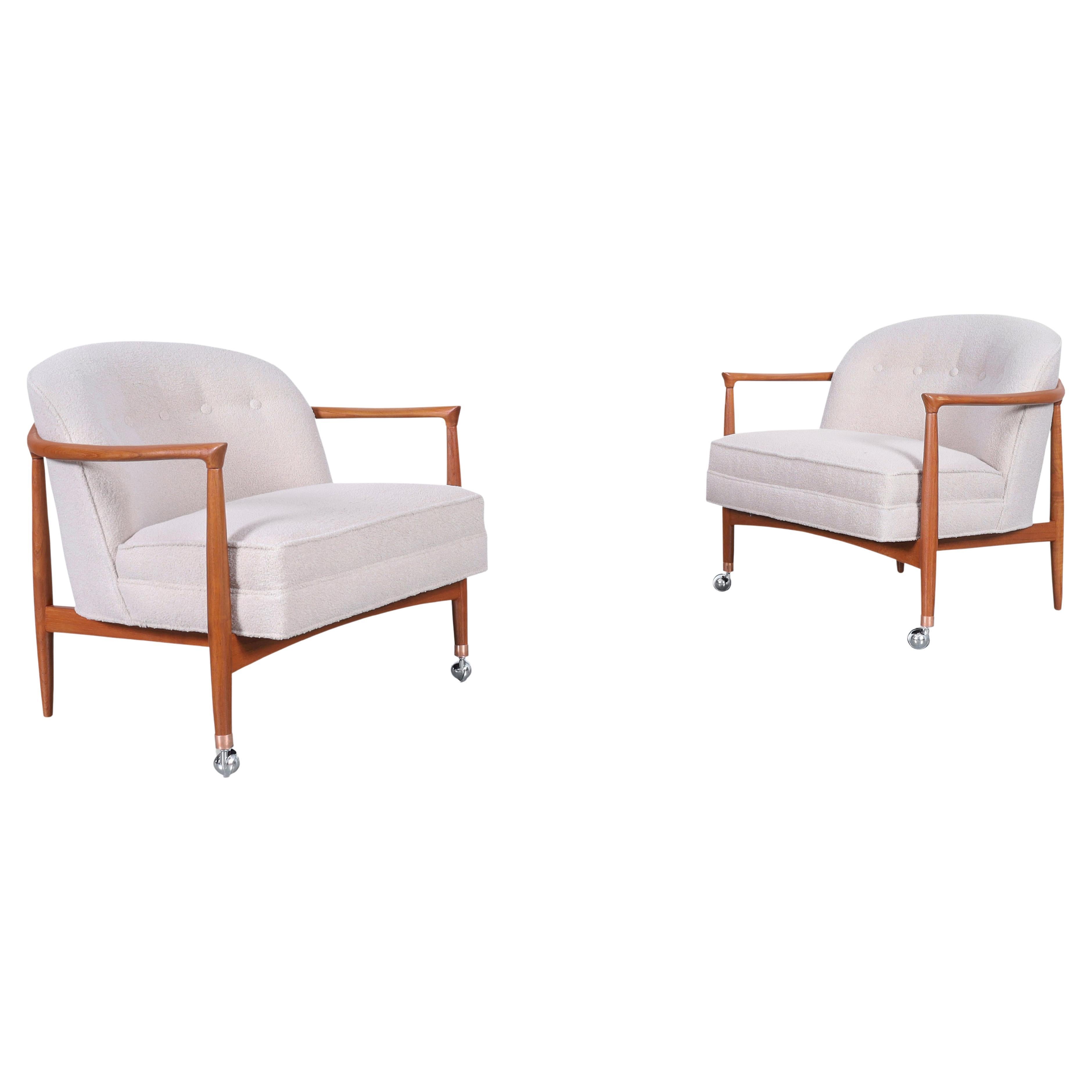 Danish Modern Teak “Barrel” Lounge Chairs by Finn Andersen for Selig