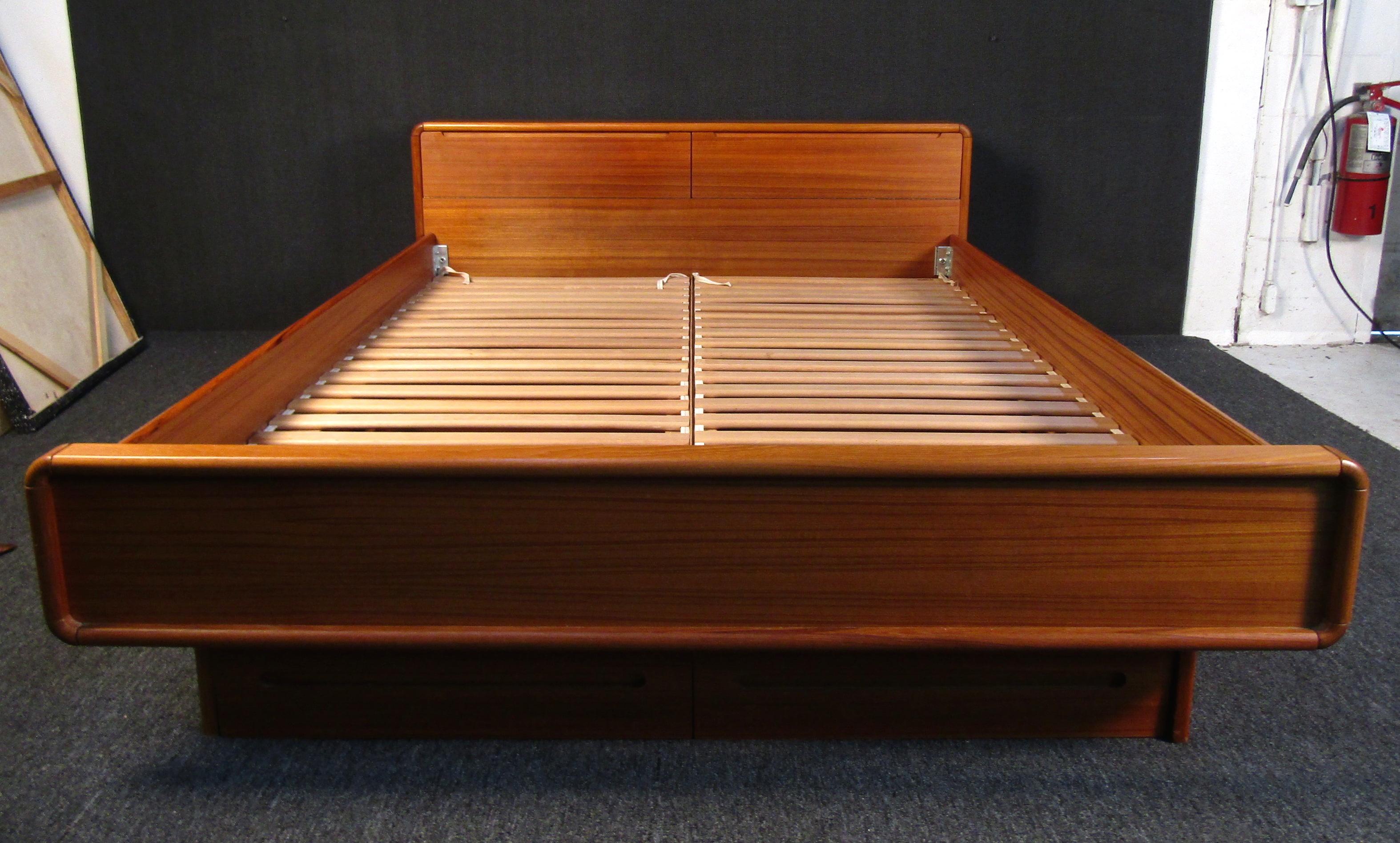 danish modern bed frame