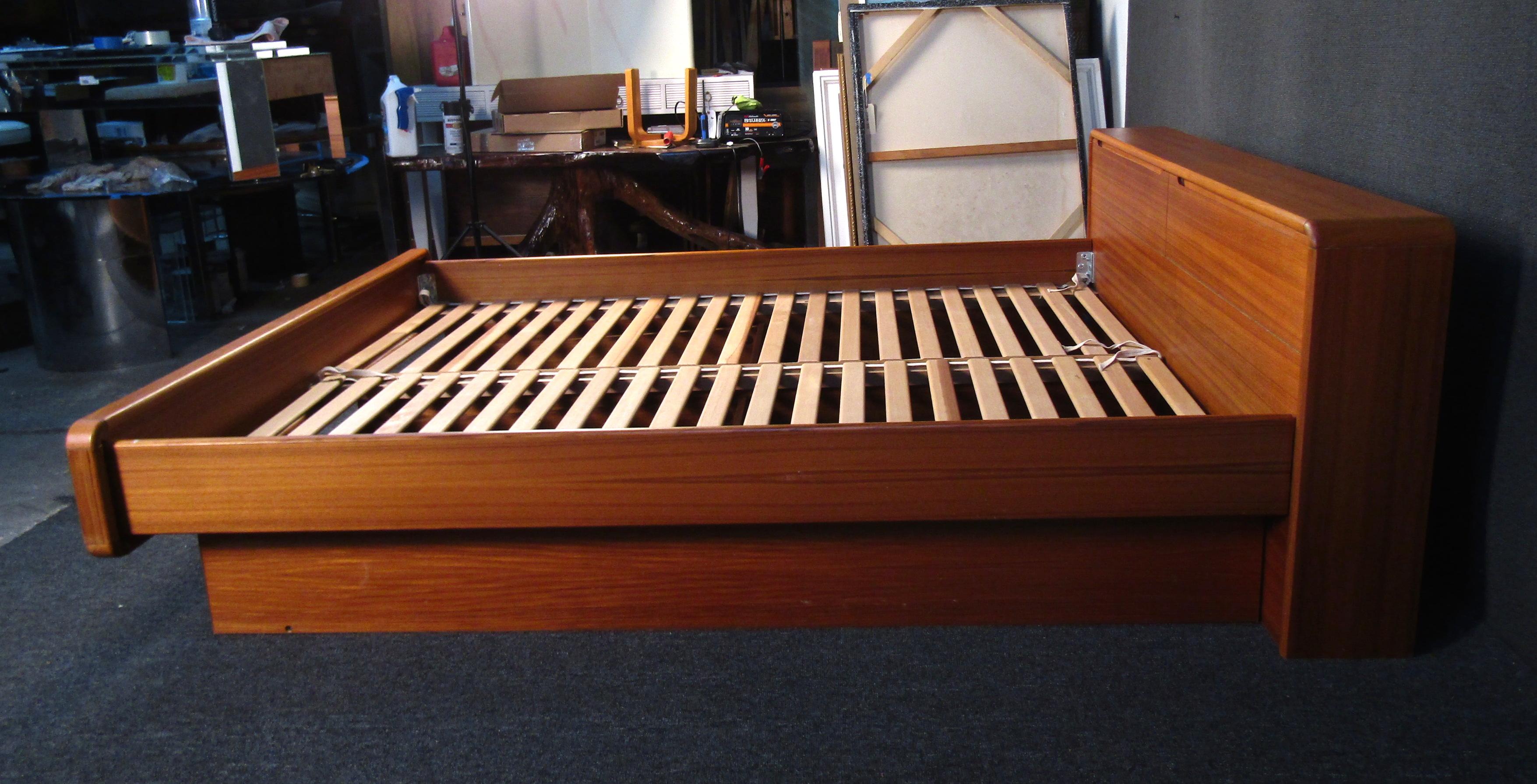 Mid-Century Modern Danish Modern Teak Bed Frame 