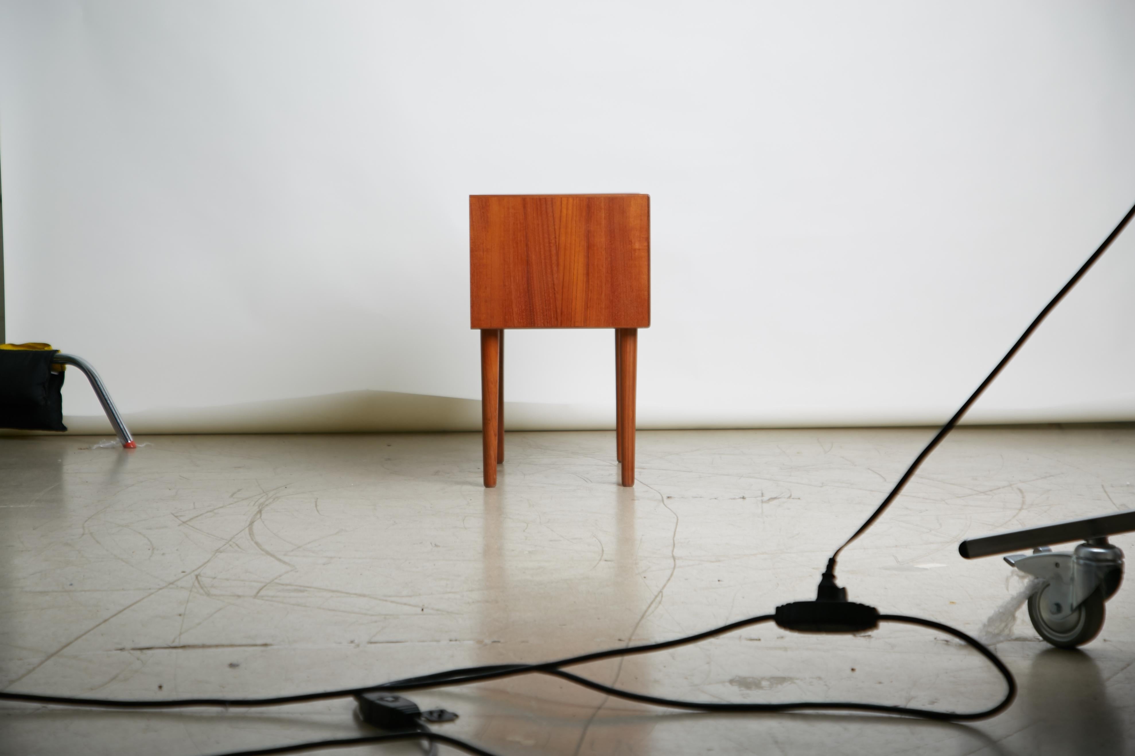 Danish Modern Teak Bedside Nightstand Table in the Style of Arne Vodder 3