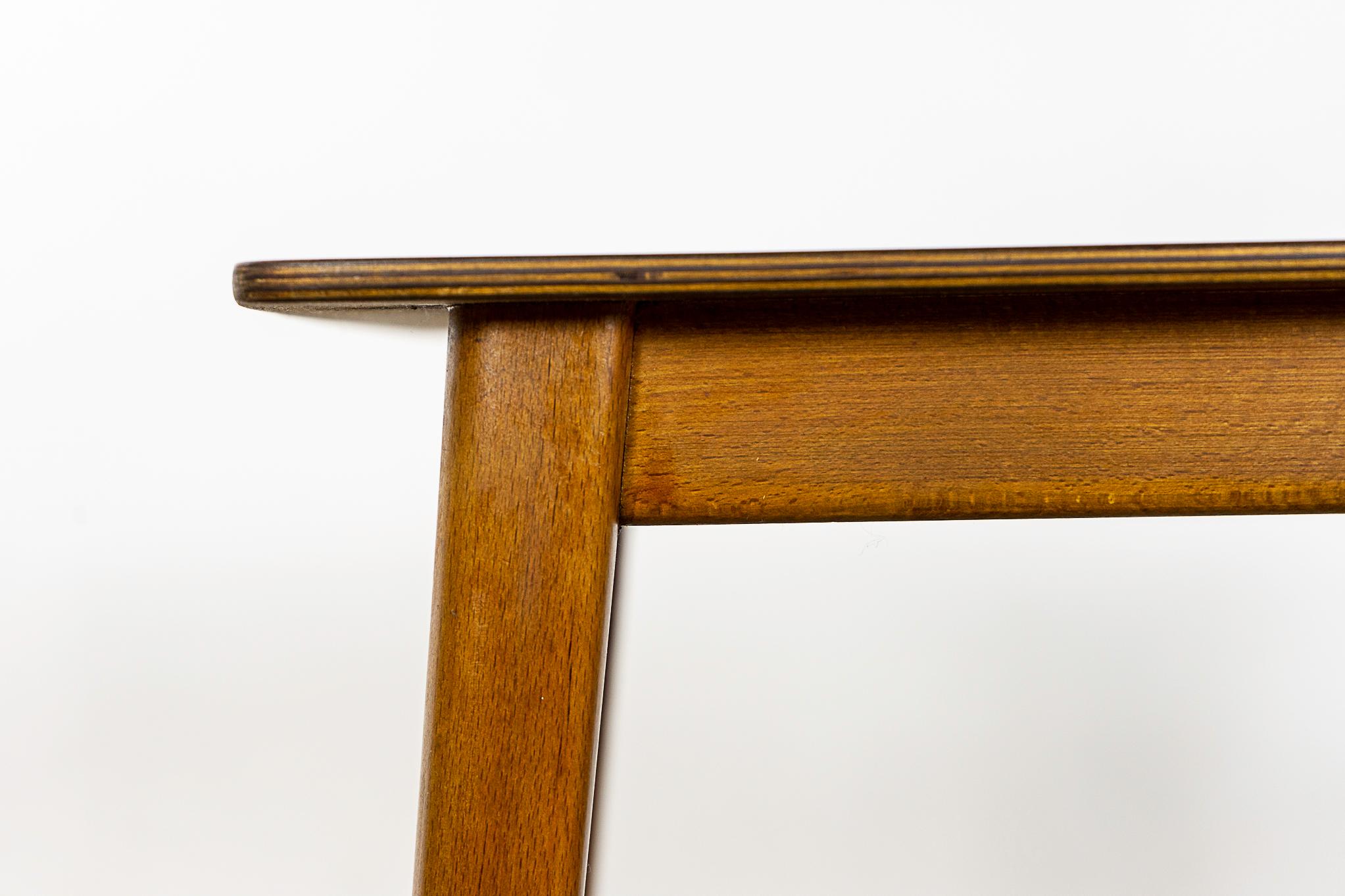 Mid-20th Century Danish Modern Teak & Beech Side Table For Sale