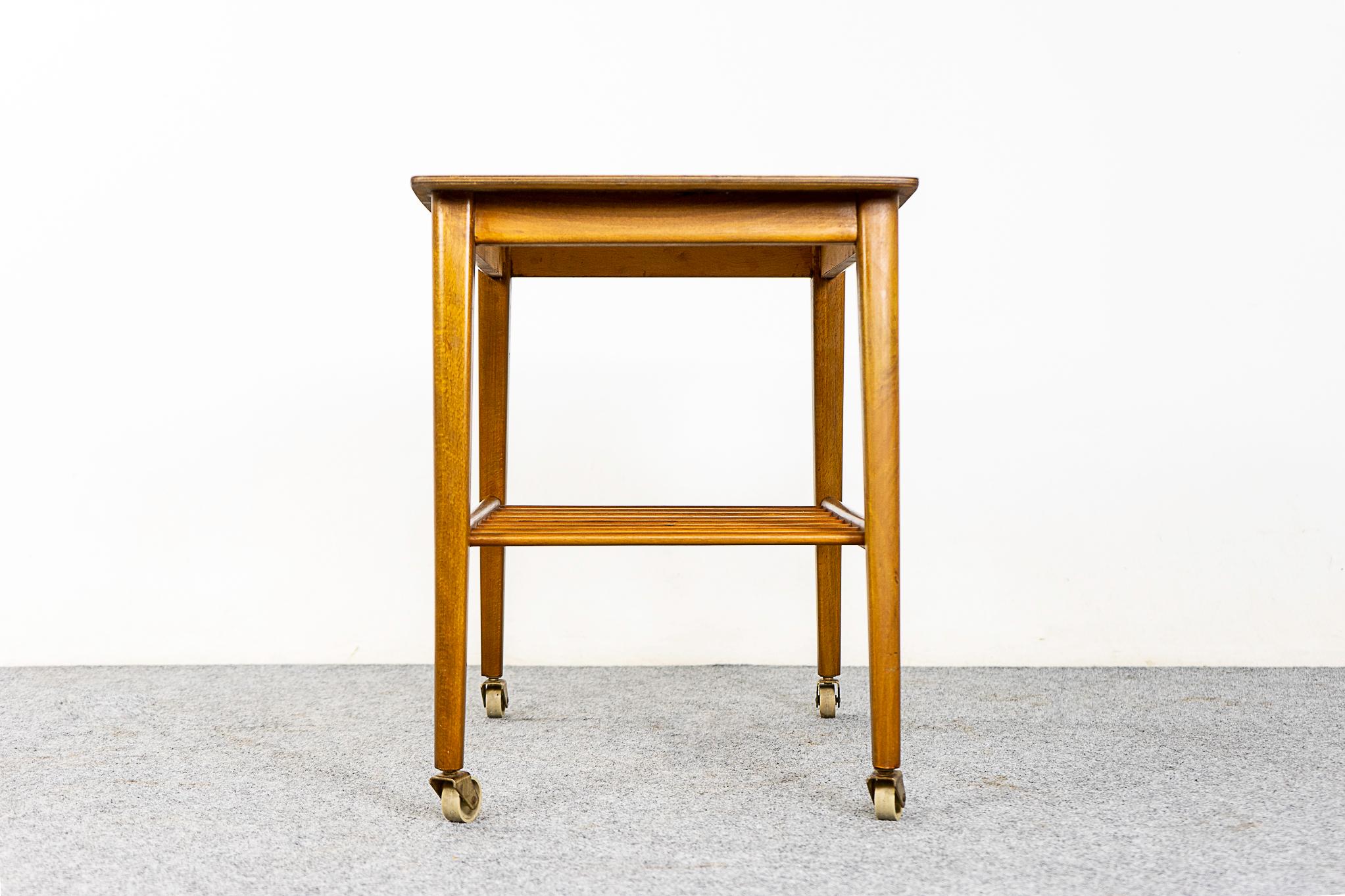 Danish Modern Teak & Beech Side Table For Sale 3