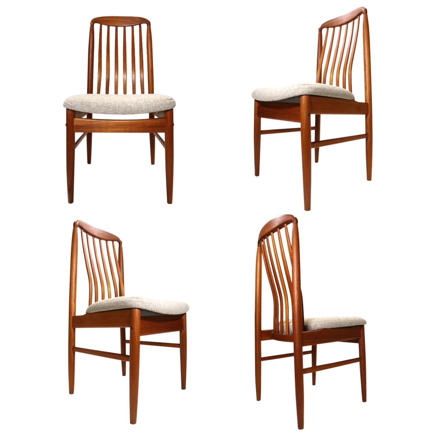 Chaises à manger danoises modernes en teck Benny Linden BL10