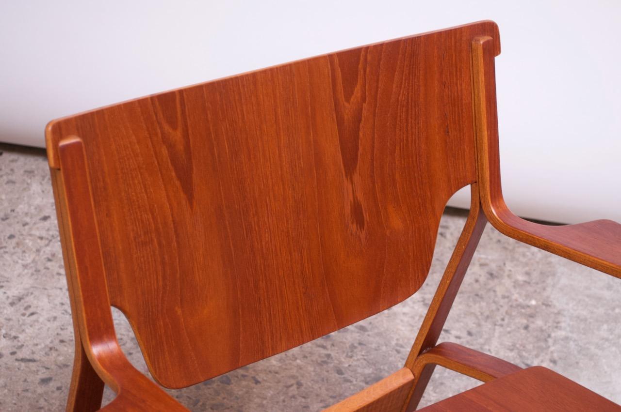 Danish Modern Teak Bentwood Sculptural Armchair  For Sale 6