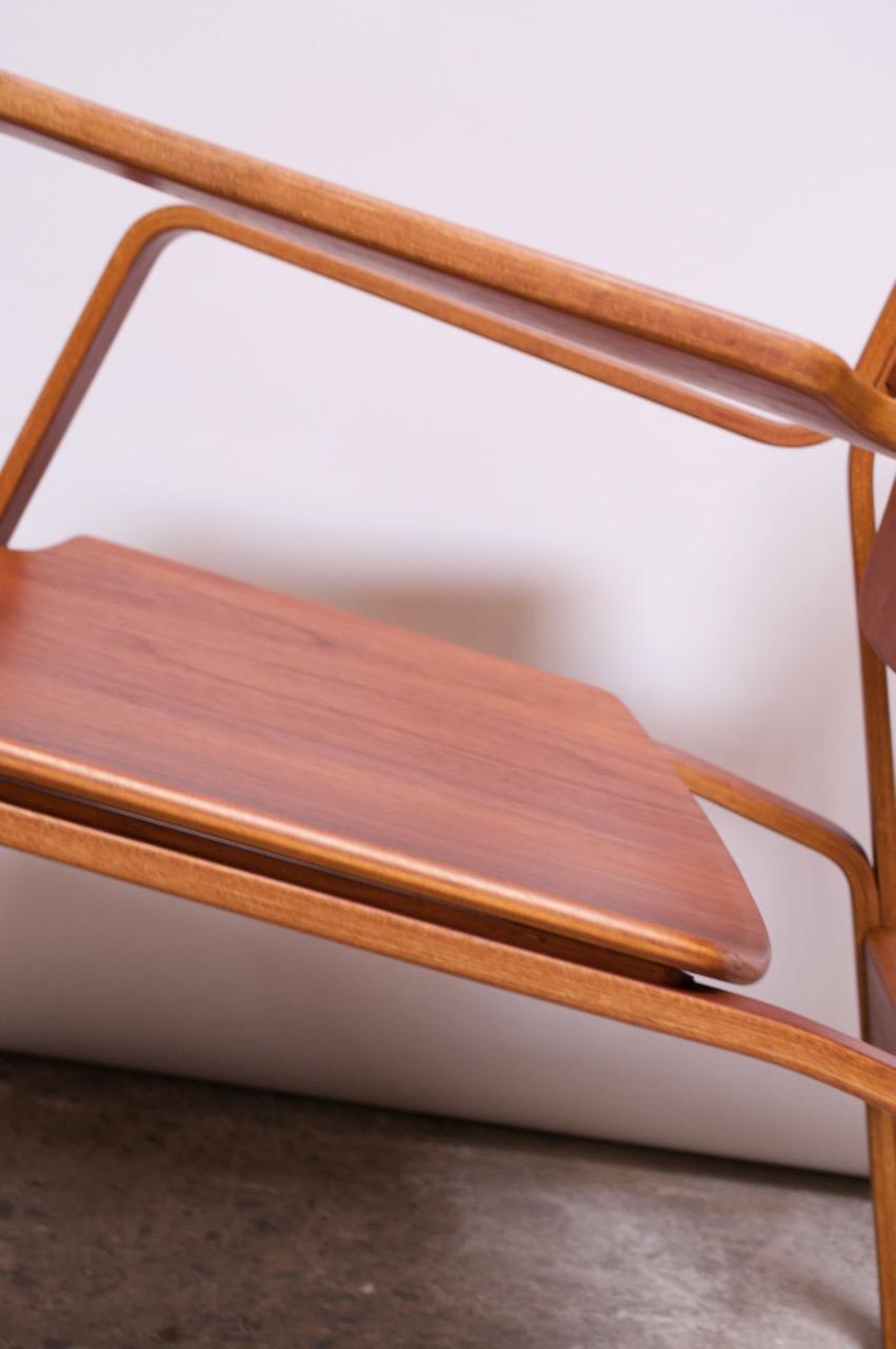Danish Modern Teak Bentwood Sculptural Armchair  For Sale 8