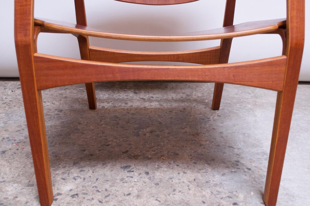 Danish Modern Teak Bentwood Sculptural Armchair  For Sale 12