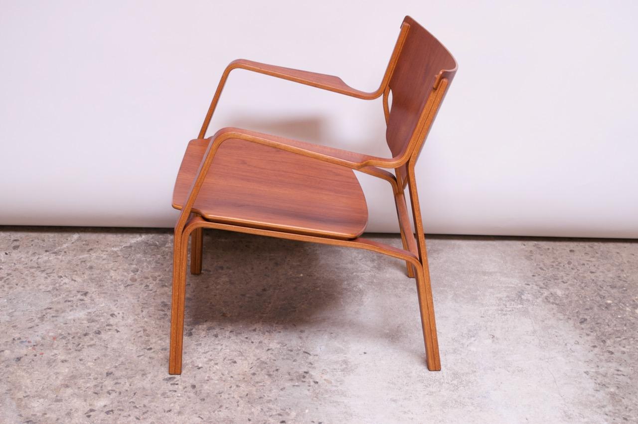 Danish Modern Teak Bentwood Sculptural Armchair  For Sale 1