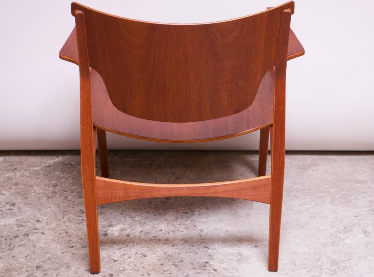 Danish Modern Teak Bentwood Sculptural Armchair  For Sale 2