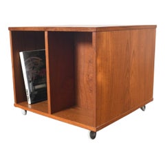 Danish Modern Teak Book + Record Cube, 1960s