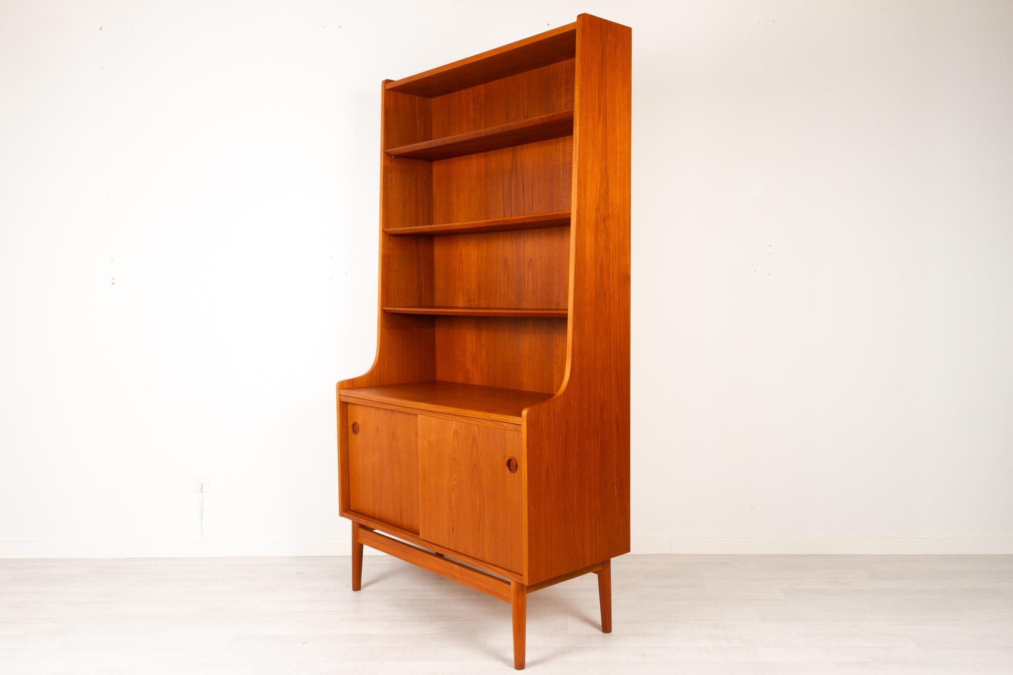 Danish Modern Teak Bookcase by Johannes Sorth, 1970s 4