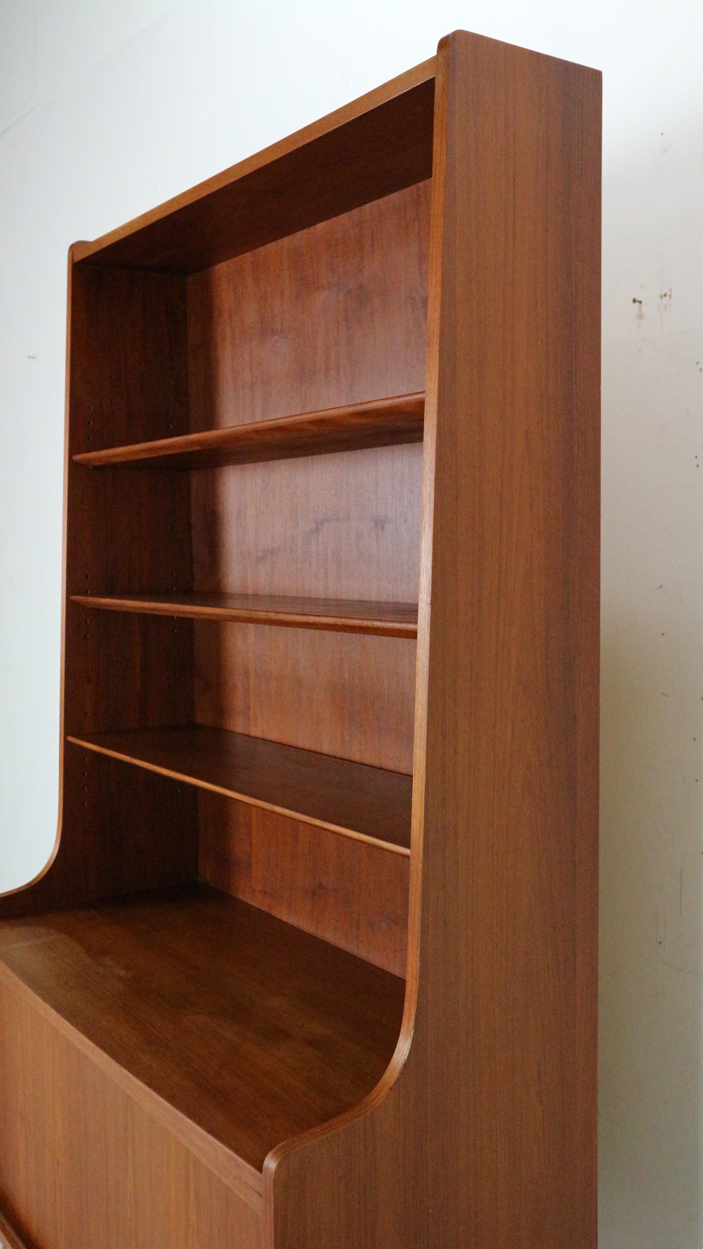 Danish Modern Teak Bookcase by Johannes Sorth for Bornholm Møbelfabrik, 1960s For Sale 5