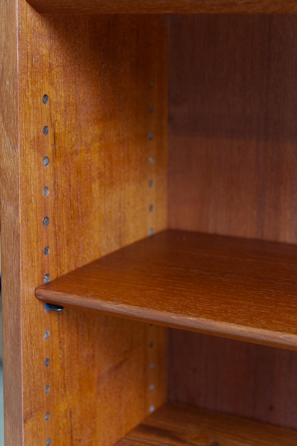 Mid-20th Century Danish Modern Teak Bookcase by Johannes Sorth for Nexø, 1960s.