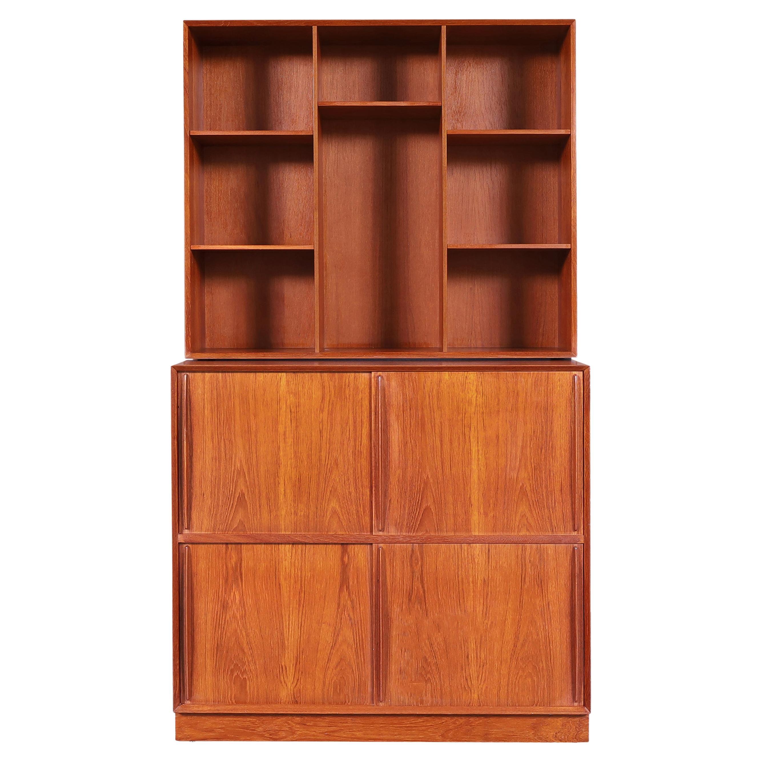 Danish Modern Teak Bookcase Cabinet by Peter Hvidt and Orla Molgaard-Nielsen