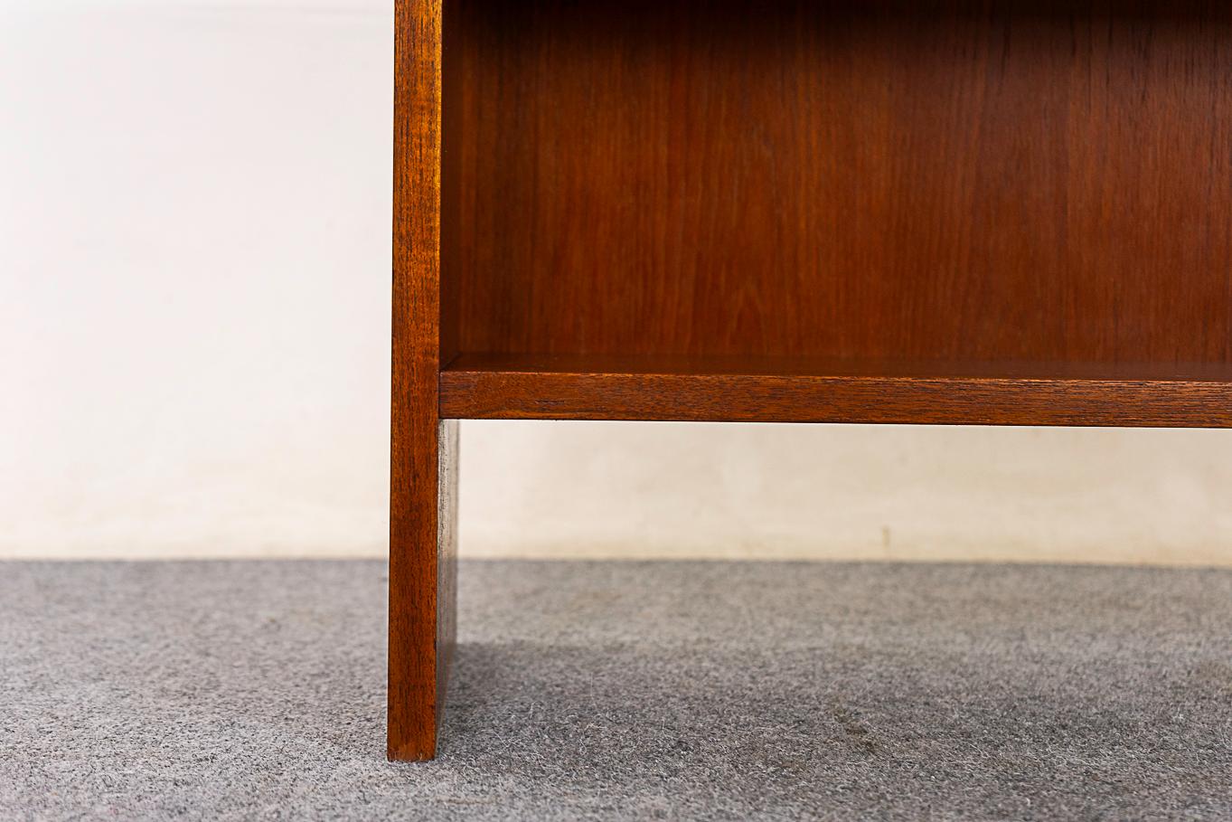 Veneer Danish Modern Teak Bookcase For Sale