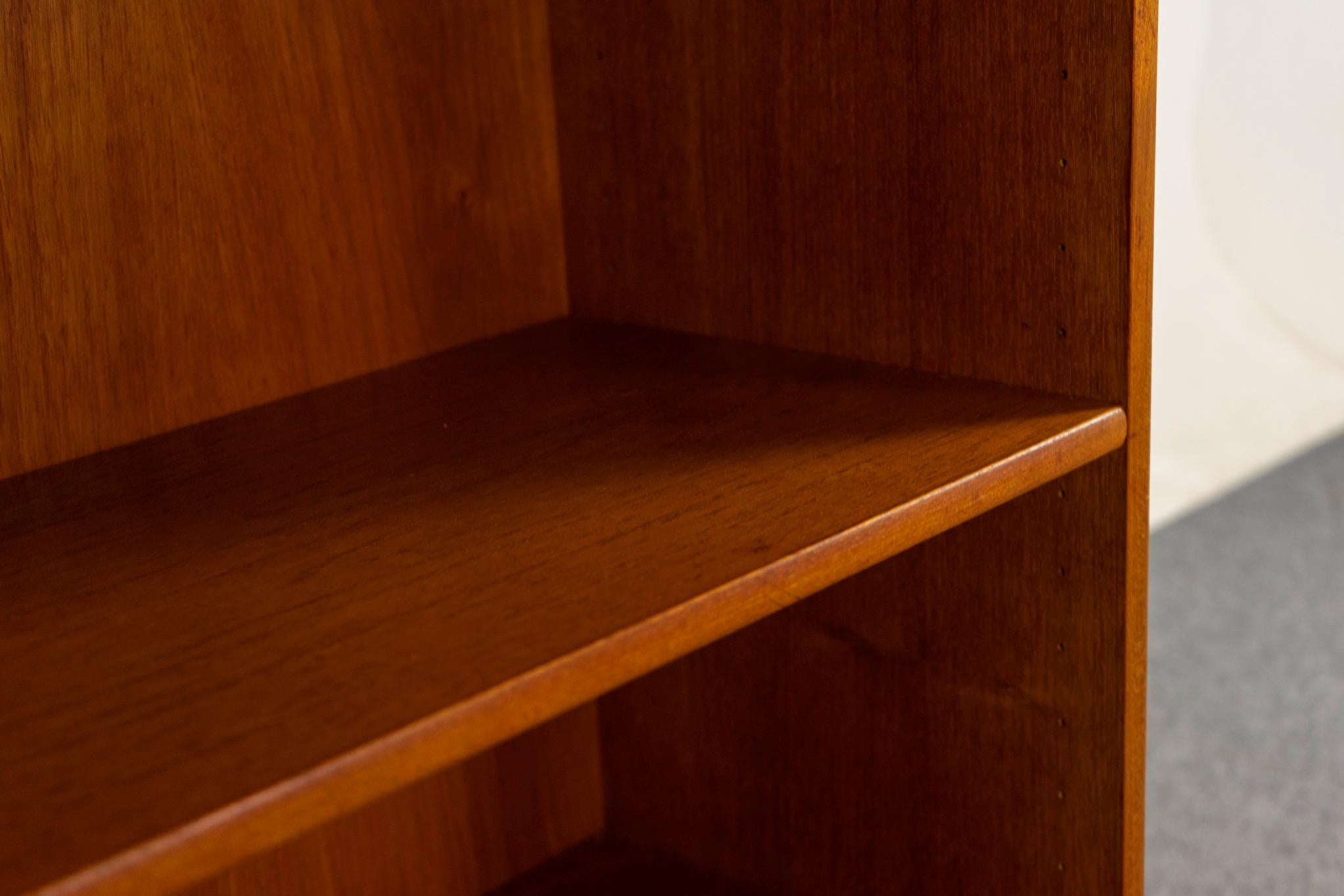 Veneer Danish Modern Teak Bookcase For Sale