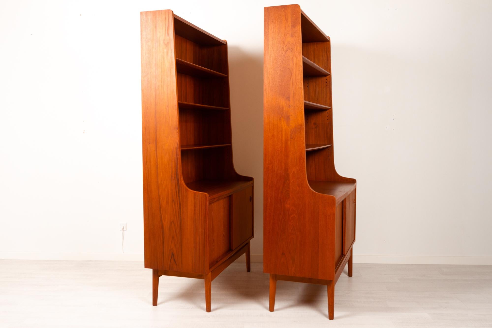 Danish Modern Teak Bookcases by Johannes Sorth, 1960s Set of 2 7