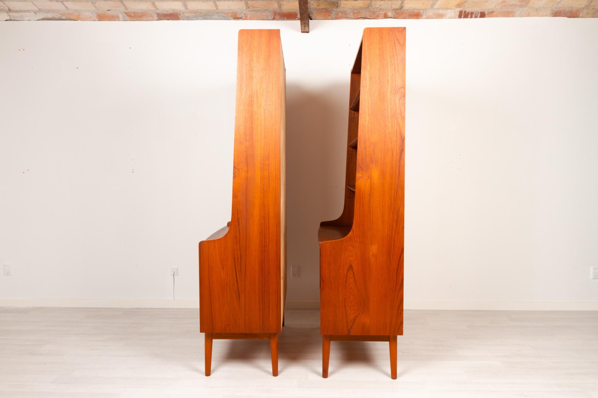 Danish Modern Teak Bookcases by Johannes Sorth, 1960s Set of 2 8