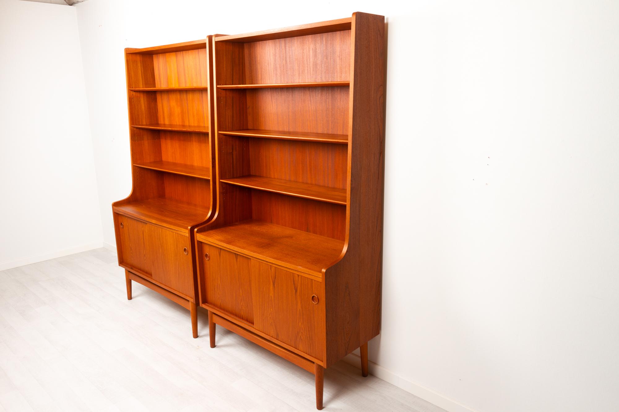 scandinavian teak bookcases