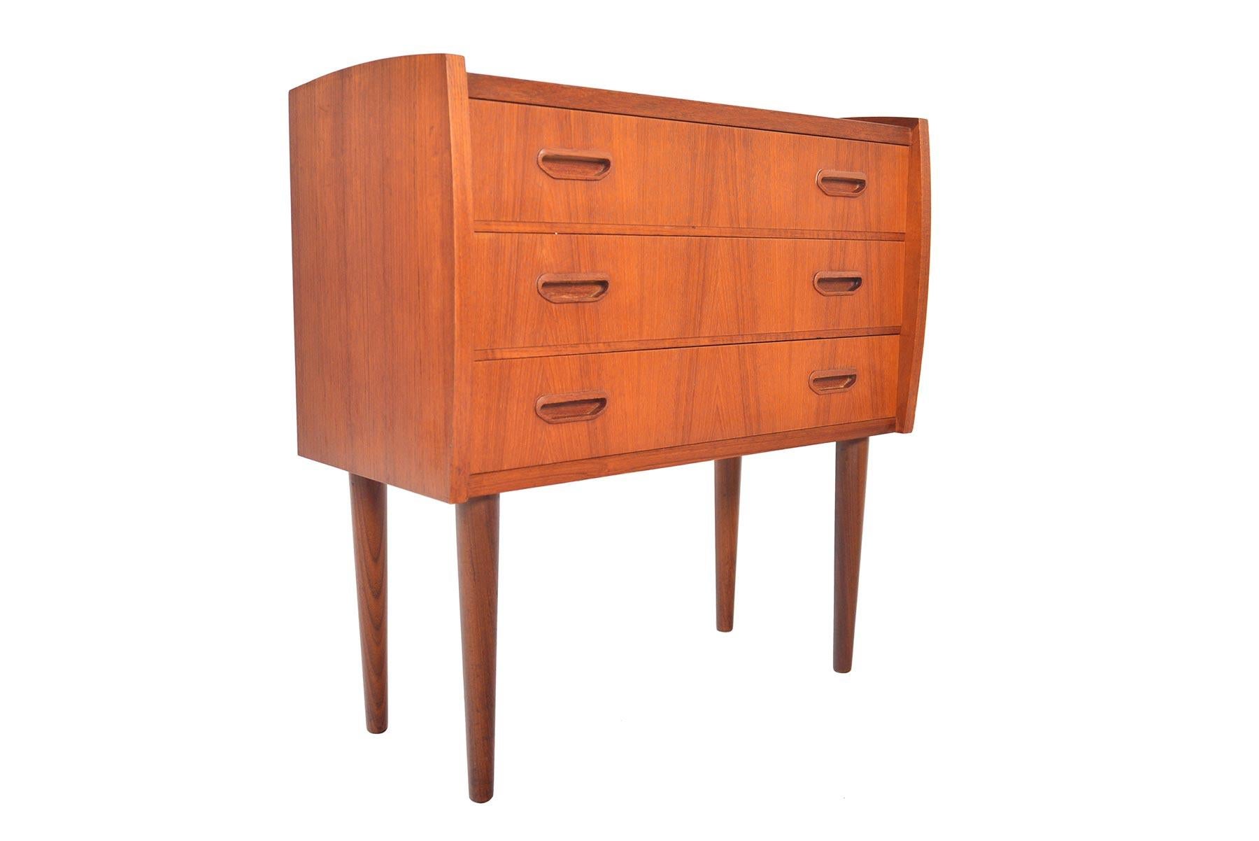 Scandinavian Modern Danish Modern Teak Bow Edge Entry Chest