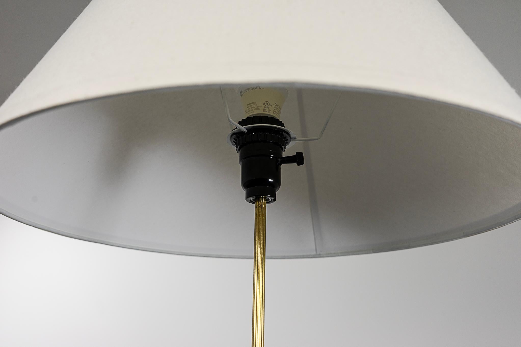 Danish Modern Teak & Brass Floor Lamp For Sale 2