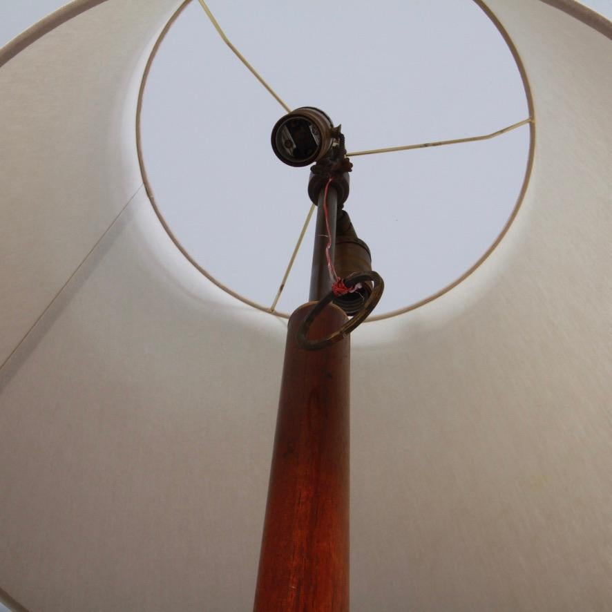 Danish Modern Teak & Brass Tripod Floor Lamp 2