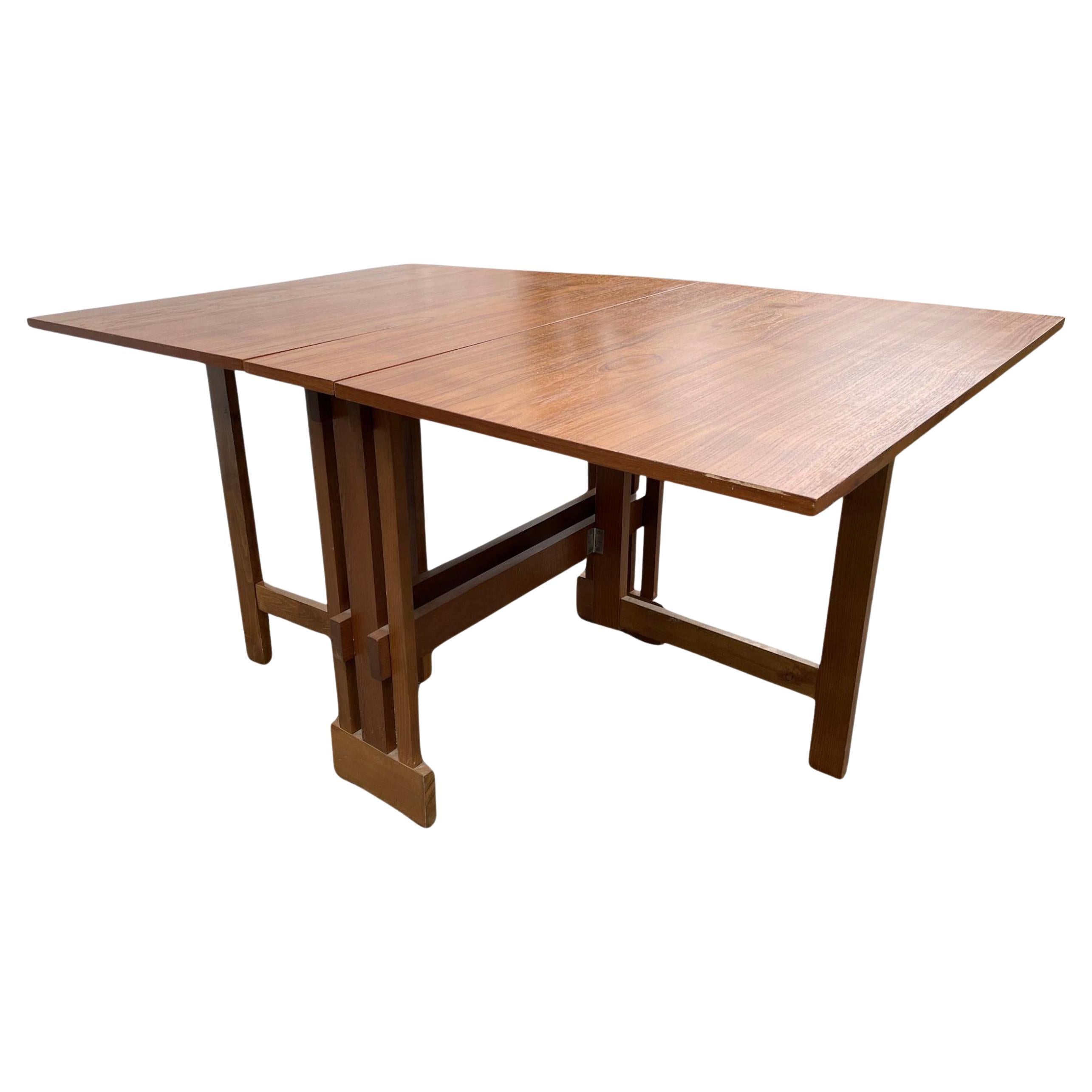 Danish modern teak Bruno Mathsson Style folding Dining table