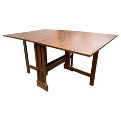 Mesa de comedor plegable danesa moderna de teca estilo Bruno Mathsson