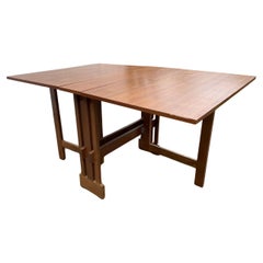 Vintage Danish modern teak Bruno Mathsson Style folding Dining table