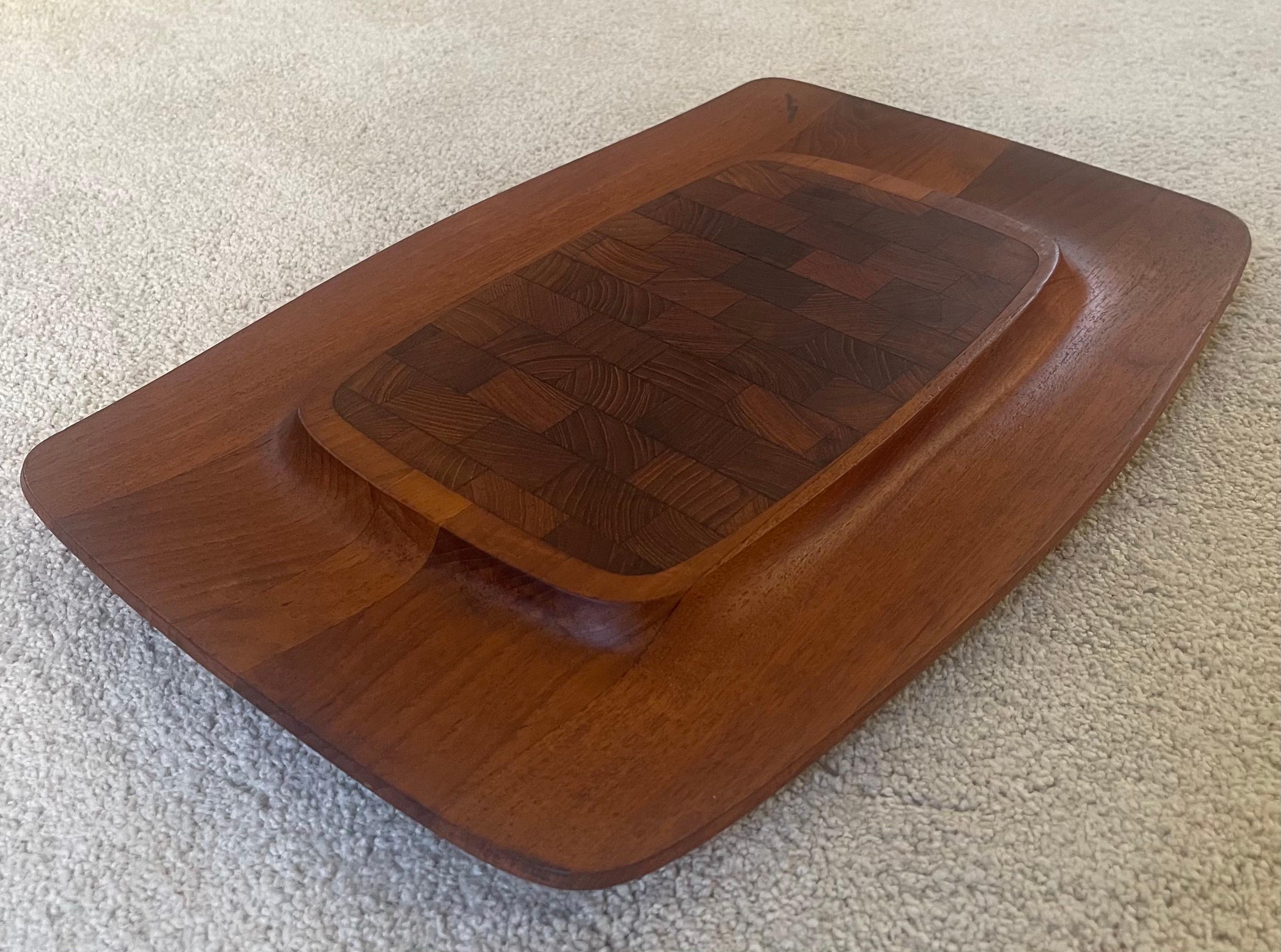 Danish Modern Teak Butcher Block Cutting Board by Jens Quistgaard for Dansk In Good Condition In San Diego, CA